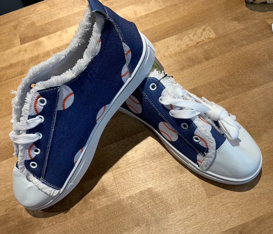 Blue Baseball Sneakers