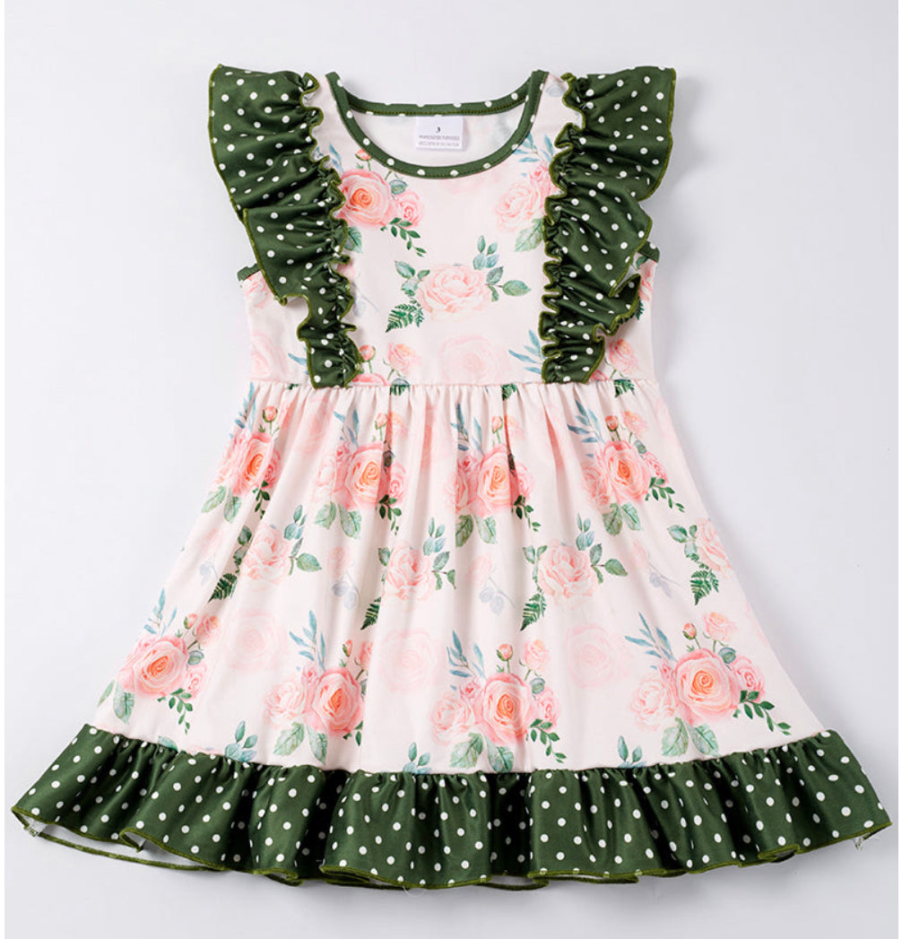 Floral Polka Dot Dress