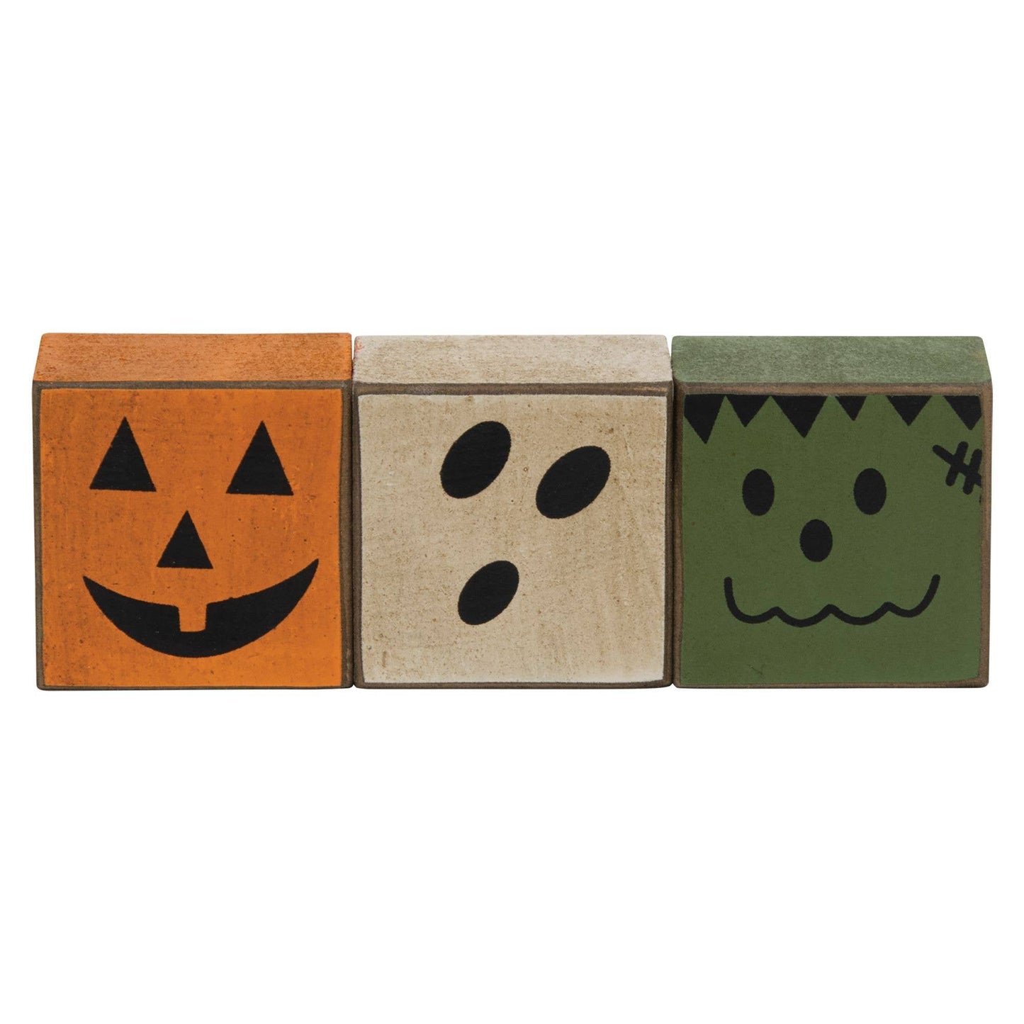 Friendly Monster Face Blocks, Set of 3